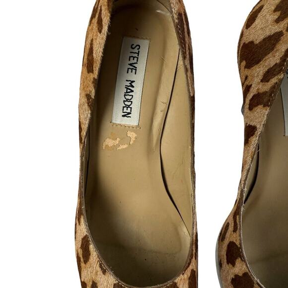 Steve Madden HOGARRT Calf Skin Leather Stiletto Heel Sz 6.5 Leopard Western Club - Picture 12 of 13
